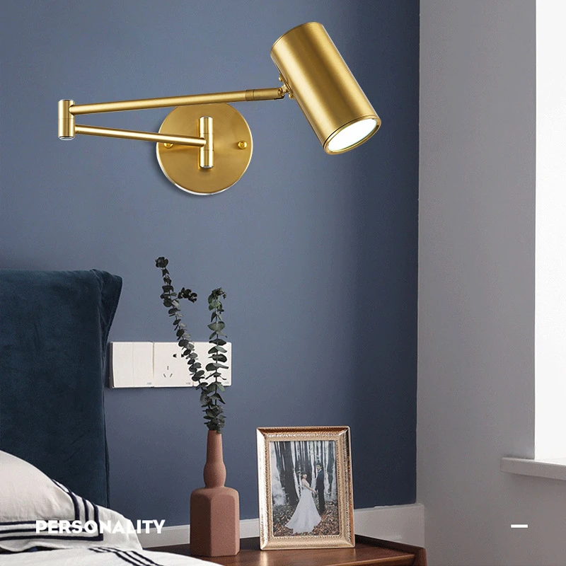 modern rocker wall lamp LED bedroom indoor lighting for living room bedside lamps study room adjustable wall light Loft decor led light led wall lamp wall light
