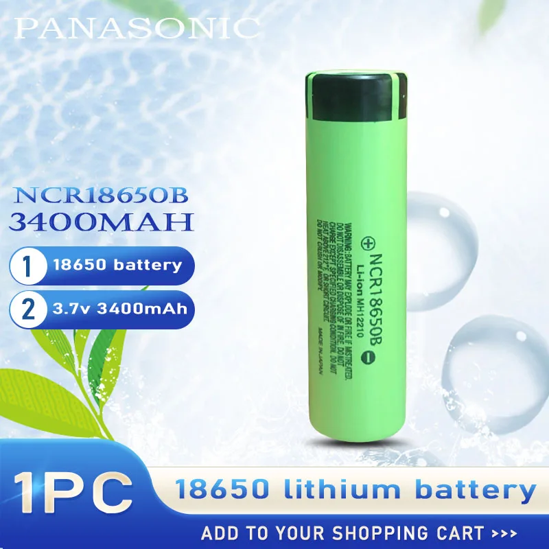Литиевая аккумуляторная батарея Panasonic NCR18650B 3 7 в 3400 мАч | Электроника