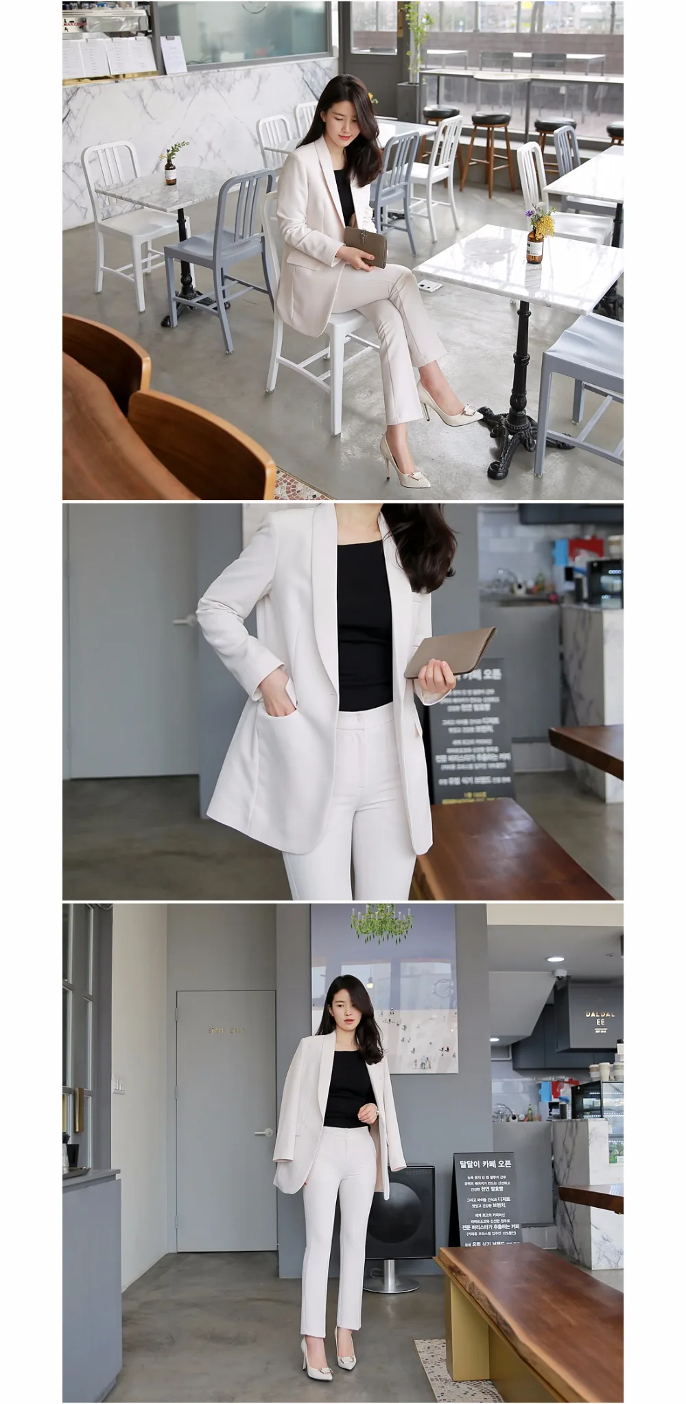 en najaar nieuwe mode Koreaanse Повседневный профессиональный набор инструментов dames Slanke pak negen broek twee наборы van hoge kwaliteit