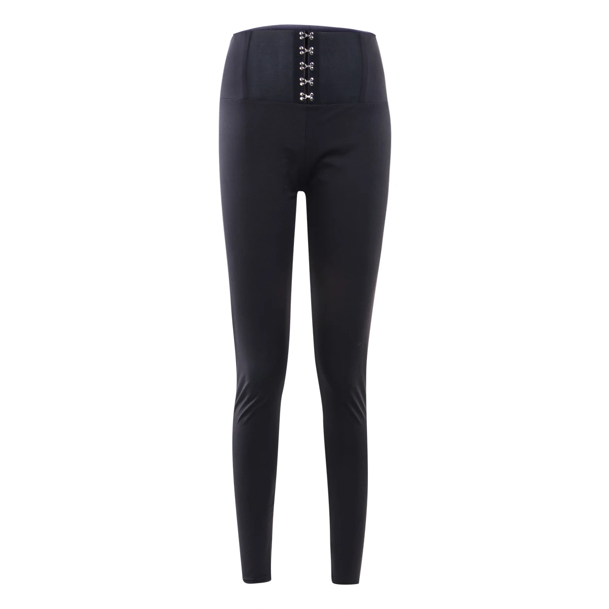Женские подходящие для фитнеса тонкие эластичные леггинсы с высокой талией брюки - Цвет: Черный
