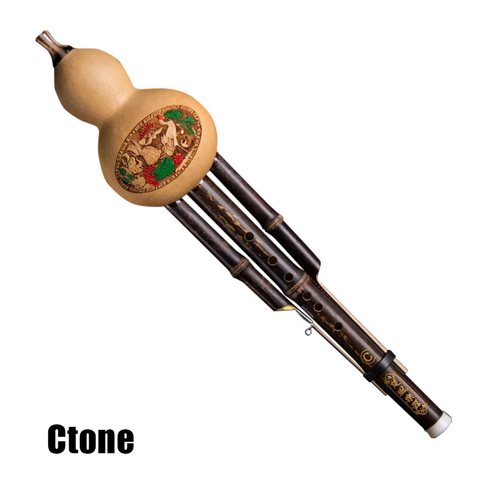 Тыква Cucurbit флейта китайский музыкальный инструмент бамбук для начинающих любителей музыки M88 - Цвет: Золотой