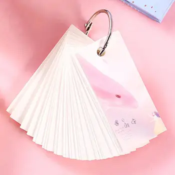 

Fish Girl Pattern Loose Leaf Pocket Planner Blank Notepad Student Stationery