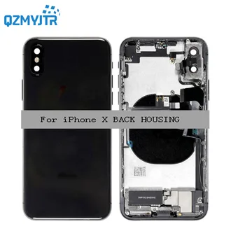 

New 5.8" for iphone X Full Housing Battery Cover Back Cover Door case Middle Chassis Frame Housing with Flex Cable Assembly