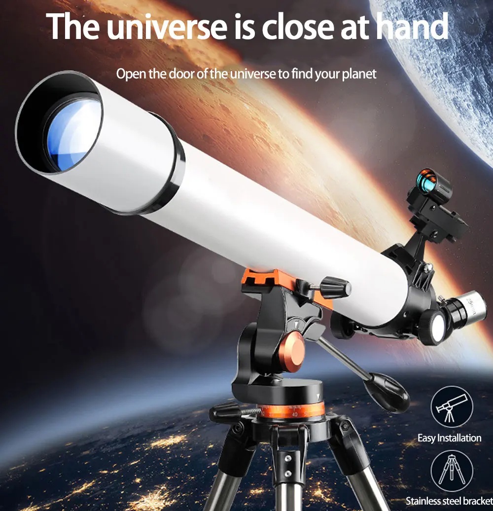 Профессиональный астрономический телескоп для фотосъемки в космосе HD FMC зеленая