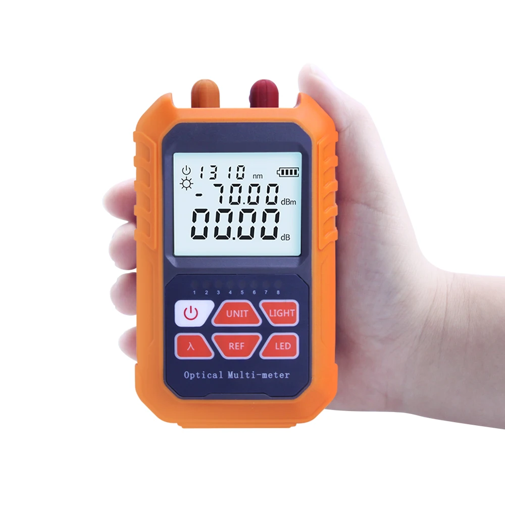 Cena Ftth 3 in 1 ręczny włókna mini miernik mocy optycznej 70 + 3 dBm źródło laserowe wizualne Fau 5MW 5KM sieci tester do kabli darmowa wysyłka
