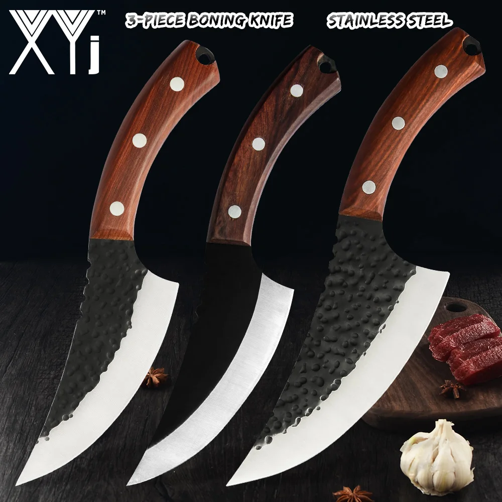 XYj 4cr13 Stainless Steel 5.5'' 6.5'' Kitchen Boning Knife Chef Tool Butcher Meat Cleaver Deboning Outdoor Survive Cutlery | Дом