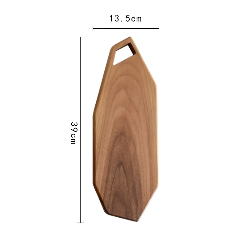 Черный орех цельная деревянная кухонная разделочная доска из цельного дерева доска для нарезки фруктов хлеб стейк разделочный лоток - Цвет: 39x13.5CM