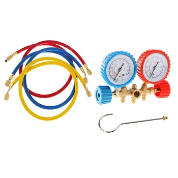 

Auto Car R12 R22 R134a R502 Manifold Gauge Set HVAC A/C Charging Hose