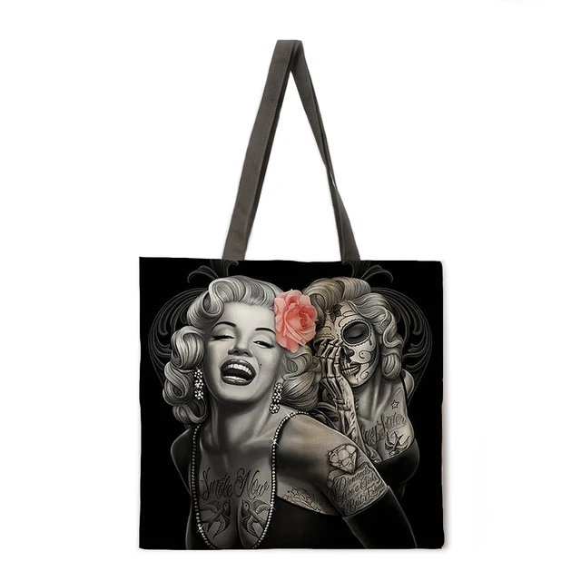 Marilyn Monroe Applique Leather Crossbody Bag