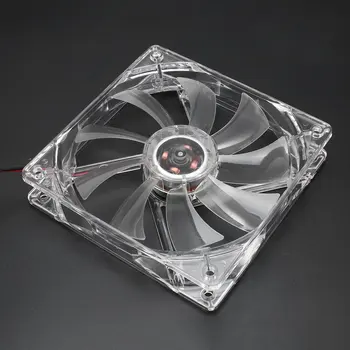 

Hot PC Computer Fan Quad 4 LED Light 120mm PC Computer Case Cooling Fan Mod Quiet Molex Connector Easy Installed Fan 12V