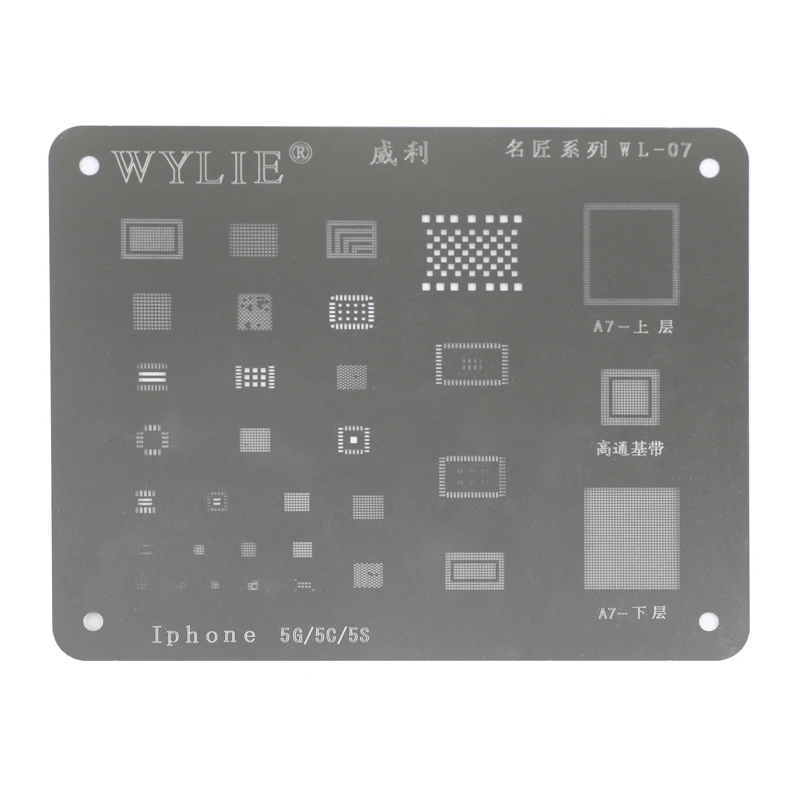 WL-7 Полный набор BGA трафарет для iPhone 5 5S 5c 6 6+ 6s 6s+ 7 7+ 8 8Plus X XS/XS Ma PCIE NAND - Цвет: WL-7
