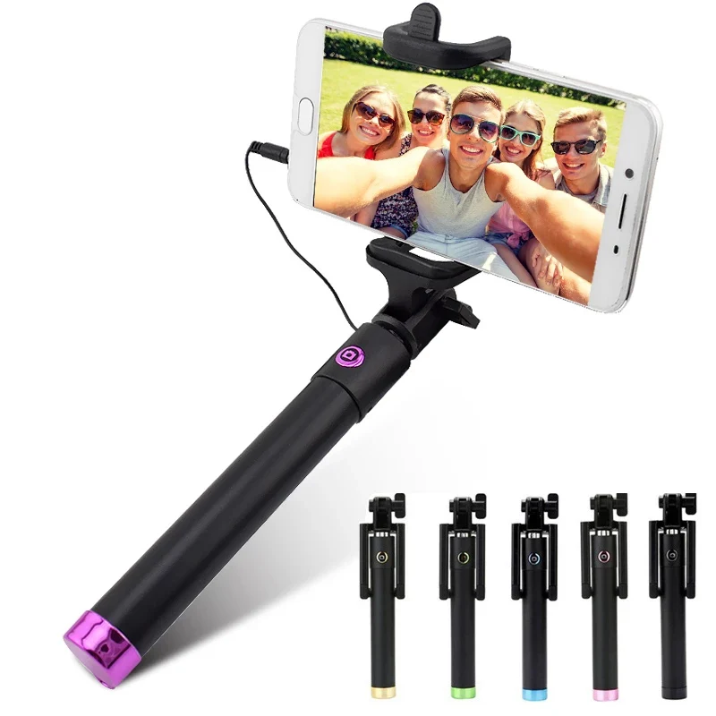 Palo de selfi extensible, monopié para Iphone, Samsung, Android, IOS, soporte plegable para cámara, Mini Palo de Selfie, trípode de 27,5 cm-80cm