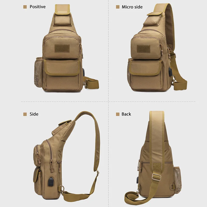 USB Мужская нагрудная сумка, поясная сумка, Военная Тактическая армейская сумка, сумка для рыбалки, путешествий, кемпинга, походов, наружных телефонов на плечо, Tas 701WA