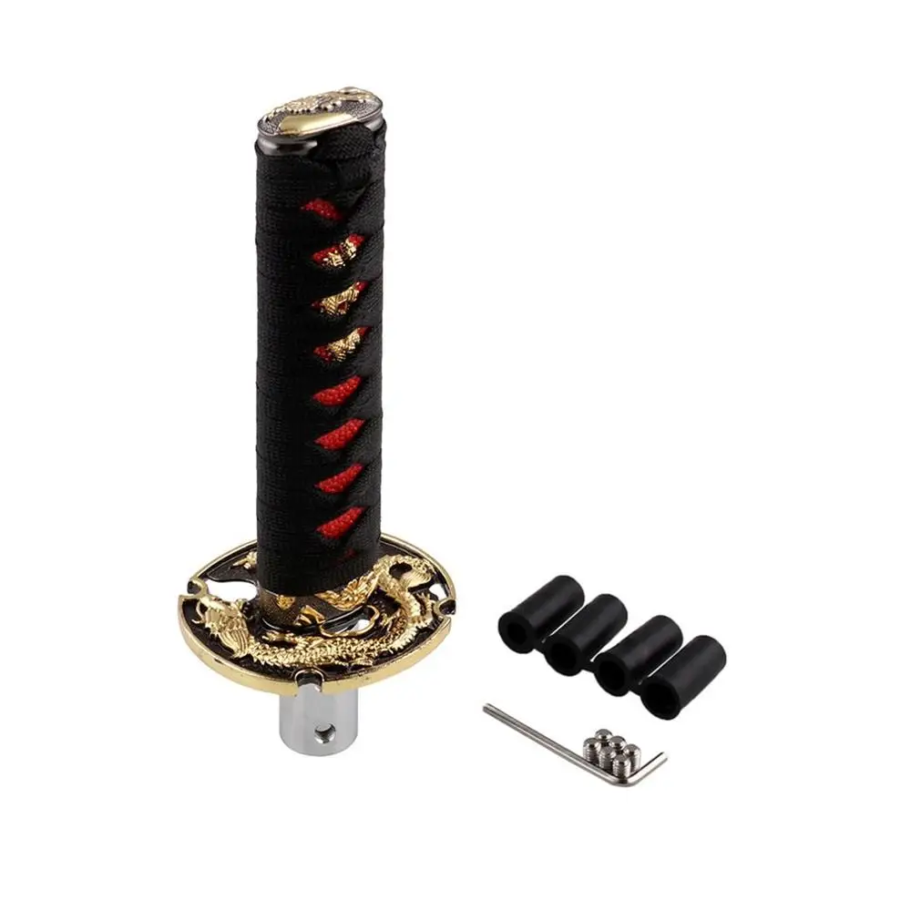 gold black red Модифицированная ручка переключения скоростей для автомобиля, Длинный рычаг переключения передач из алюминиевого сплава, рычаг переключения передач - Цвет: gold black red