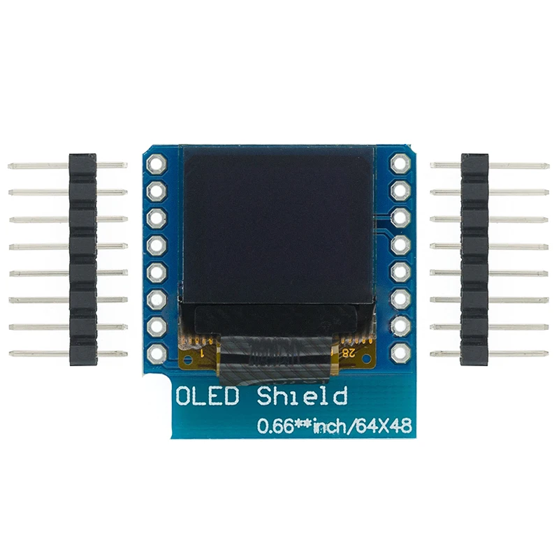 OLED Display Module 0.66 Inch OLED LED LCD Dispaly Shield Compatible for WEMOS D1 MINI ESP32 64X48 0.66" Oled Module IIC I2C