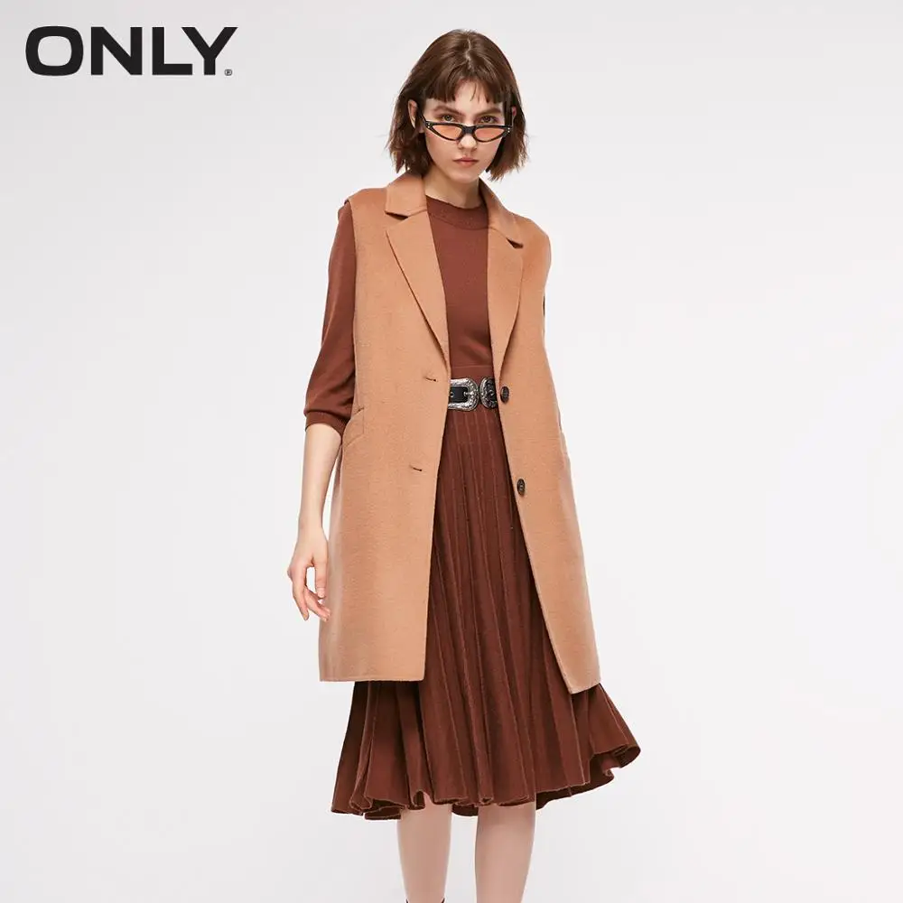 Женский шерстяной жилет с лацканами|Куртки| |