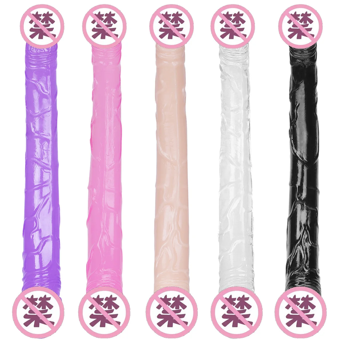 Реалистичный фаллоимитатор реалистичный черного и фиолетового цвета двойной