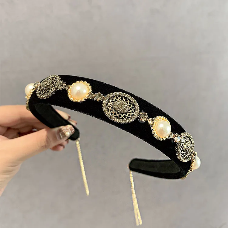 

Женские ободки для волос Стразы Жемчуг оголовье стразы принцессы повязка на голову для девочек для танцев вечерние пикантные бутик женские аксессуары для волос