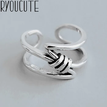 

Bohemian Vintage Silver Color Large Line Bowknot Rings For Women Gifts Girls Open Retro Antique Rings Wedding Jewelry