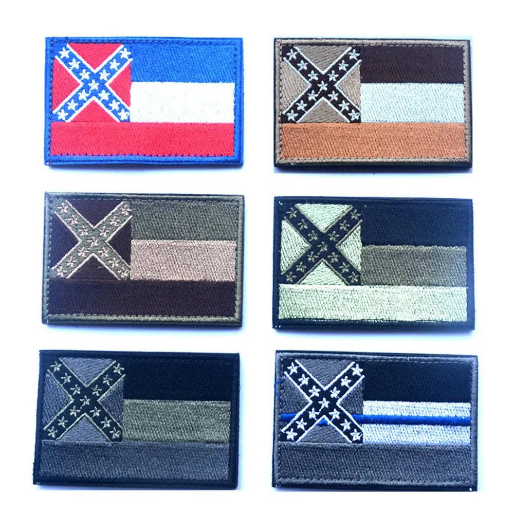 

Rubber Armband Tactical Badge Personality For Backpack Hat Clothes Jacket Patch American State Flag Armband Velcro 7.65*5.08 CM