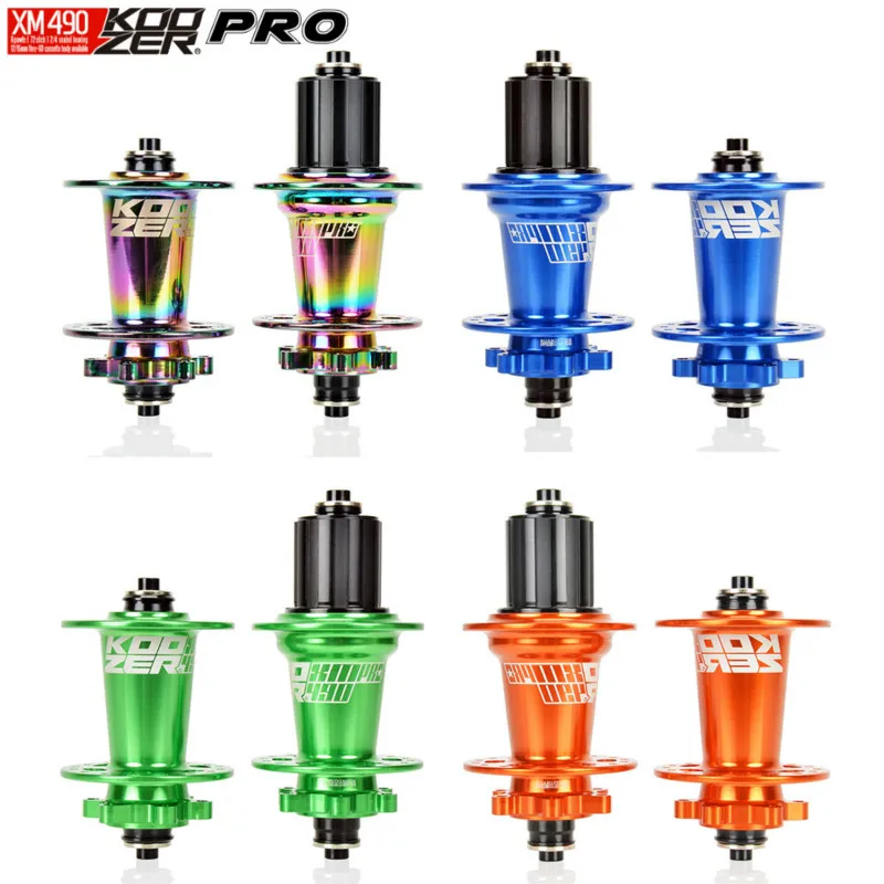 

KOOZER XM490PRO CNC bike hub mountain bike hub rear 10 * 135mm front 5*100mm QR set through 32 hole disc bicycle 72Clicks