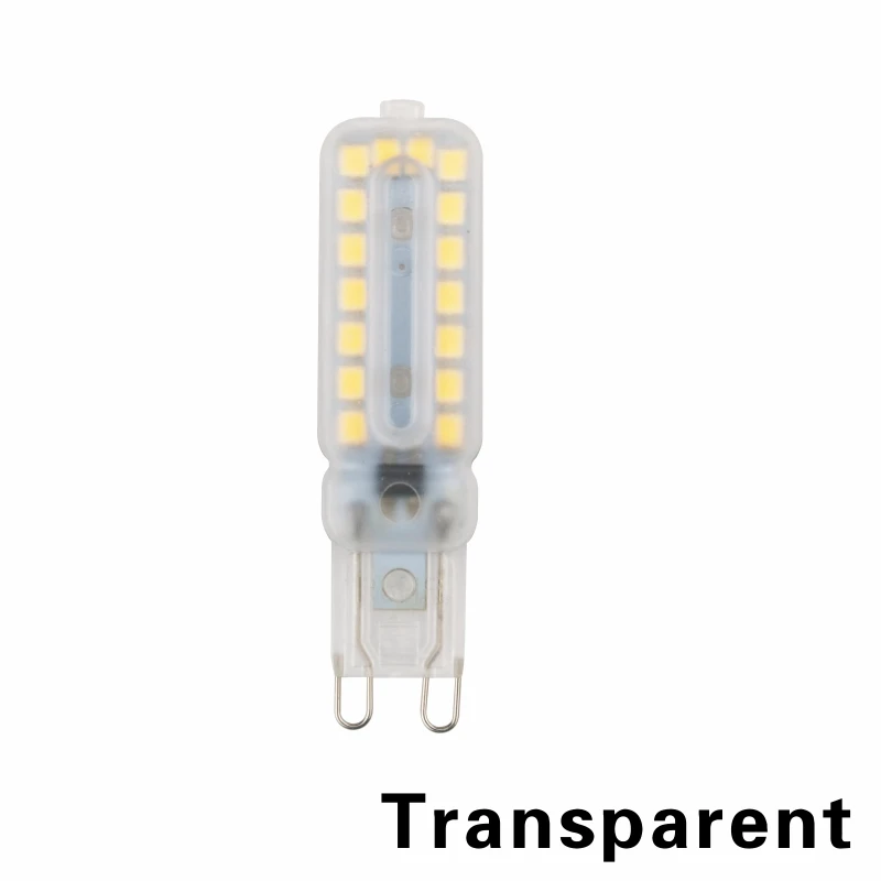 Мини G9 светодиодный светильник переменного тока 220V лампы SMD 2835 Точечный светильник для хрустальная люстра заменить 30 Вт, 40 Вт, 50 Вт, ручная сборка галогенная лампа 360 градусов светильник Инж - Испускаемый цвет: Transparent