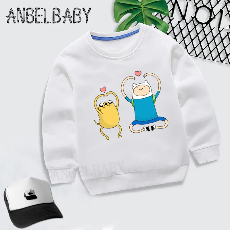 Детские Adventure Time Finn and Jake дизайн Одежда с принтом Худи для мальчиков и девочек