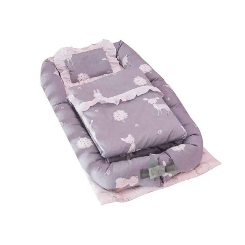 TBaby Portable Bed Baby Bassinet For Bed Baby Lounger For Newborns Crib Breathable Sleep Nest