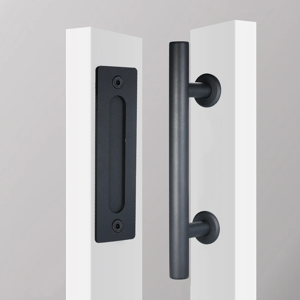 

Sliding Barn Door Handle Heavy Duty Pull Flush Door Handle Hardsware Set Recessed Pull Round Pull Bar Sliding Barn Door Handle