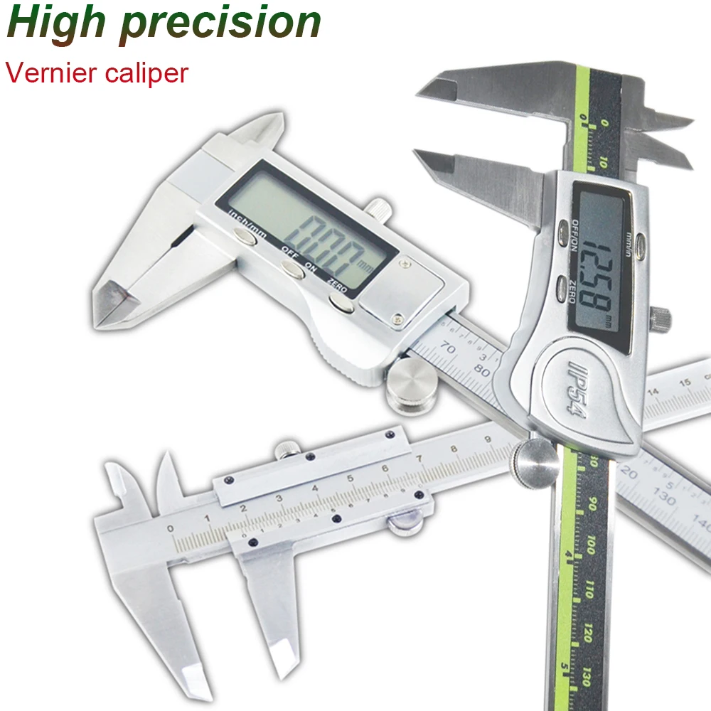 

High precision Stainless Steel Digital Display Vernier Calipers 150mm Messschieber Measuring Tool Measuring Instrument Caliper