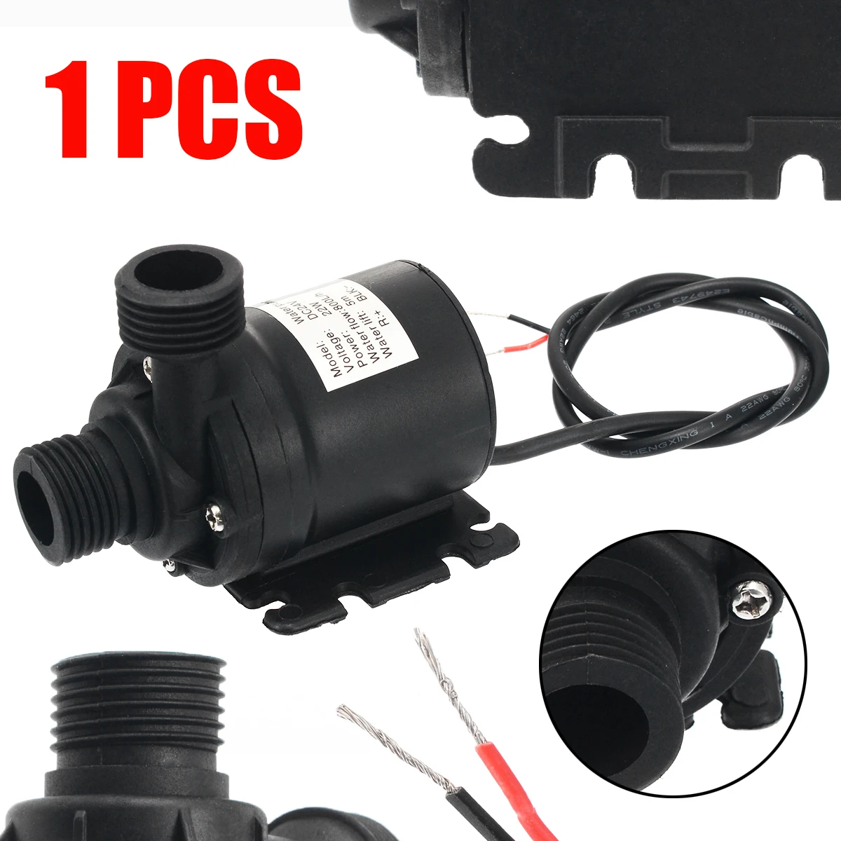 

DC 12V 5m 800L/H Water Circulation Pump Solar Water Pump High Pressure Brushless Motor Pump