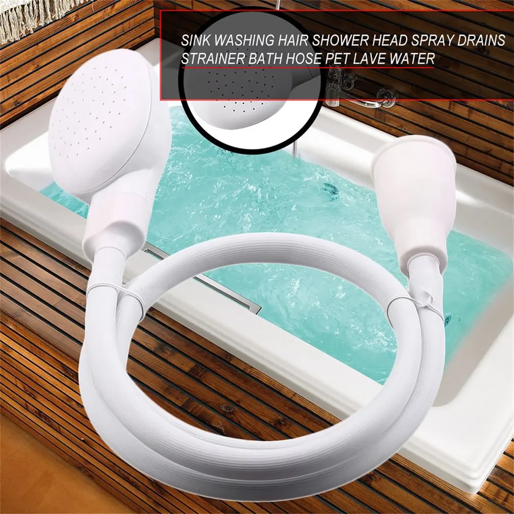 Newest Dog Shower Head Spray Drains Strainer Pet Bath Hose Sink Washing Hair Pet Hairdresser Hair Wash Pet Push Saving Shower