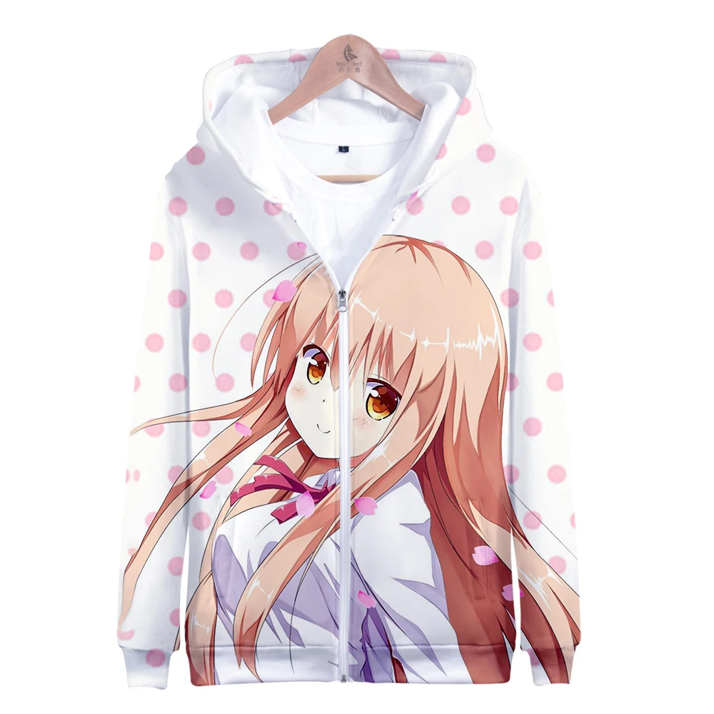 hoodies printJapanese Cartoon characters Dry girl face 3d Printed  Zipper shirt hoodie