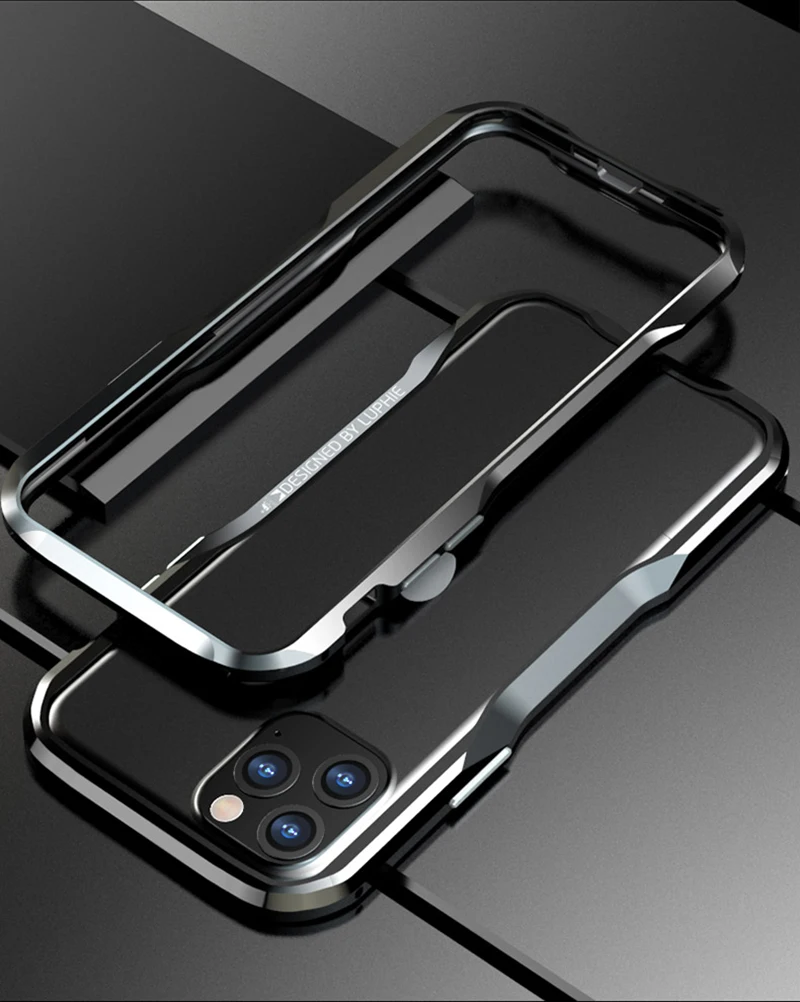 Black Coque для iPhone 11 Pro Max чехол противоударный металлический алюминий Бампер Защитный чехол для iPhone XR X XS Max 7 8 Plus телефон оболочка - Цвет: Black