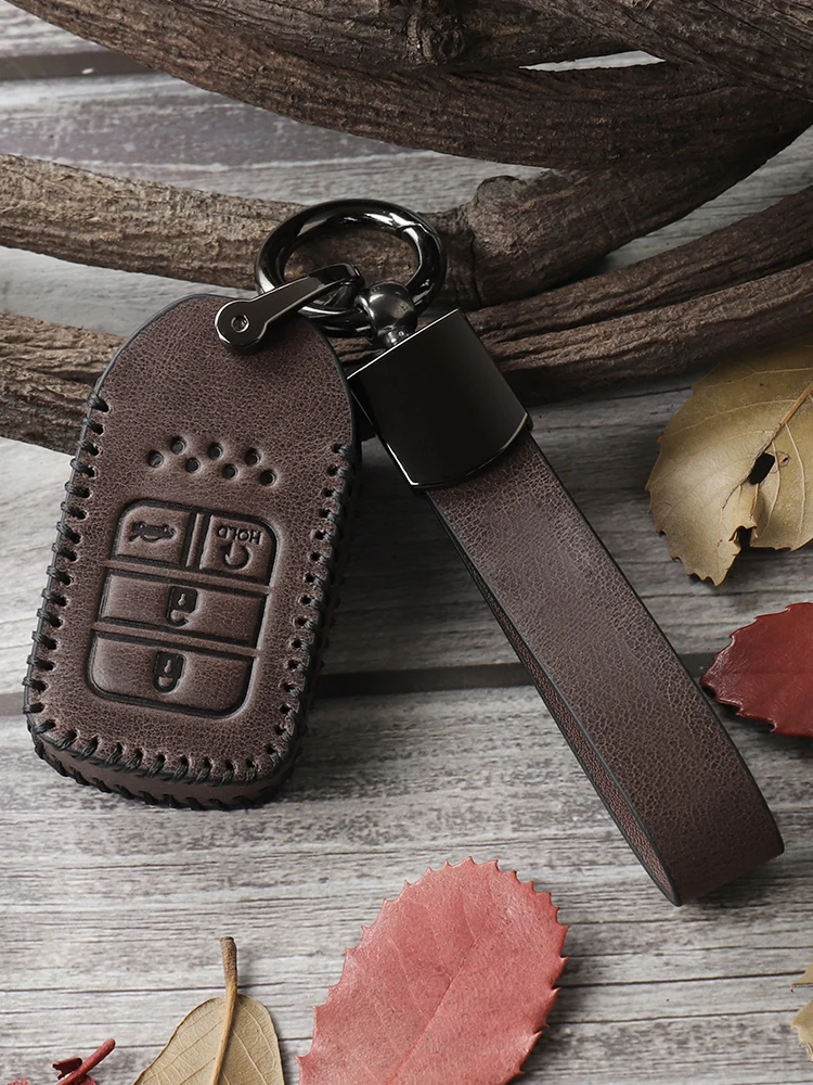 Чехол для ключей из натуральной кожи для Honda CRV пилотное соглашение Civic Fit Freed keyless entring автомобильный Стайлинг Защита ваших автомобильных ключей