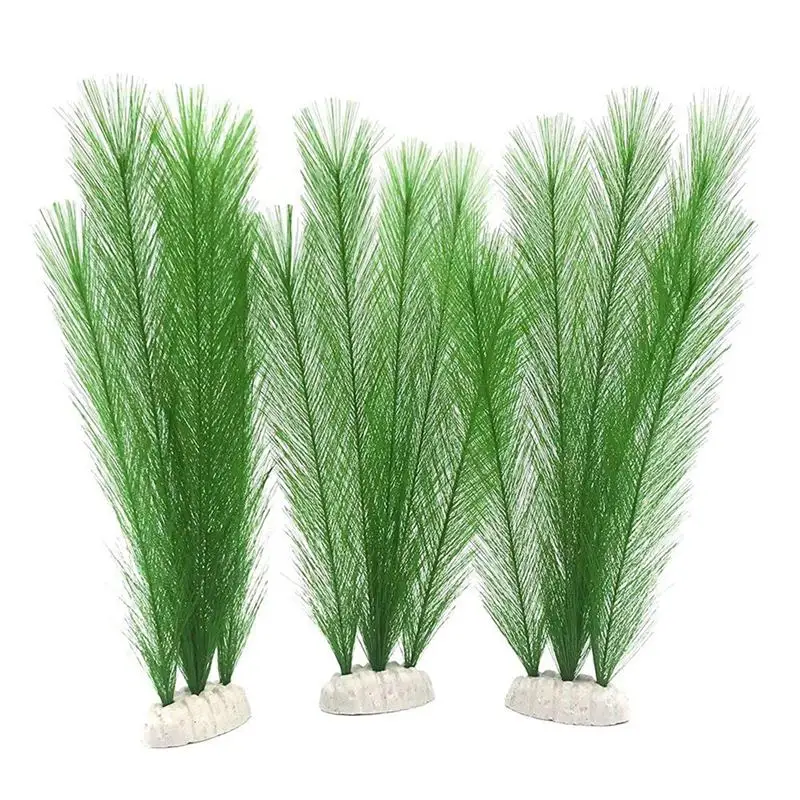 

Aquarium Decorations Fish Tank Artificial Green Water Plants Made Of Silk Fabrics Plastic, Non-Toxic And Safe For All Fish And P