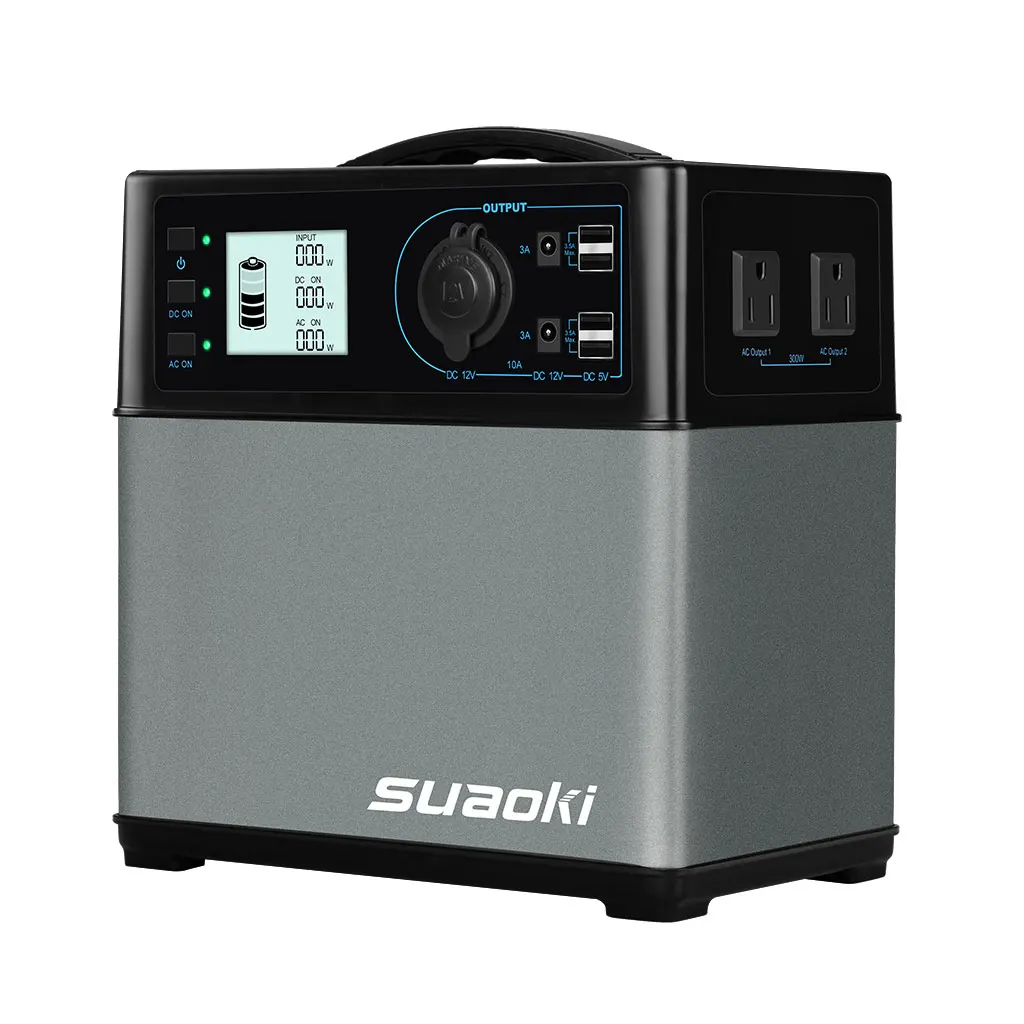 Suaoki 400Wh power Bank Солнечный источник питания инверторы переменного и постоянного