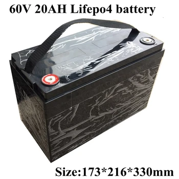 

60V 20Ah LiFepo4 Battery Pack for Electric Scooter Motorcycle 2000w Mini Motos Electric Rickshaw Kart + 73V 3A Charger