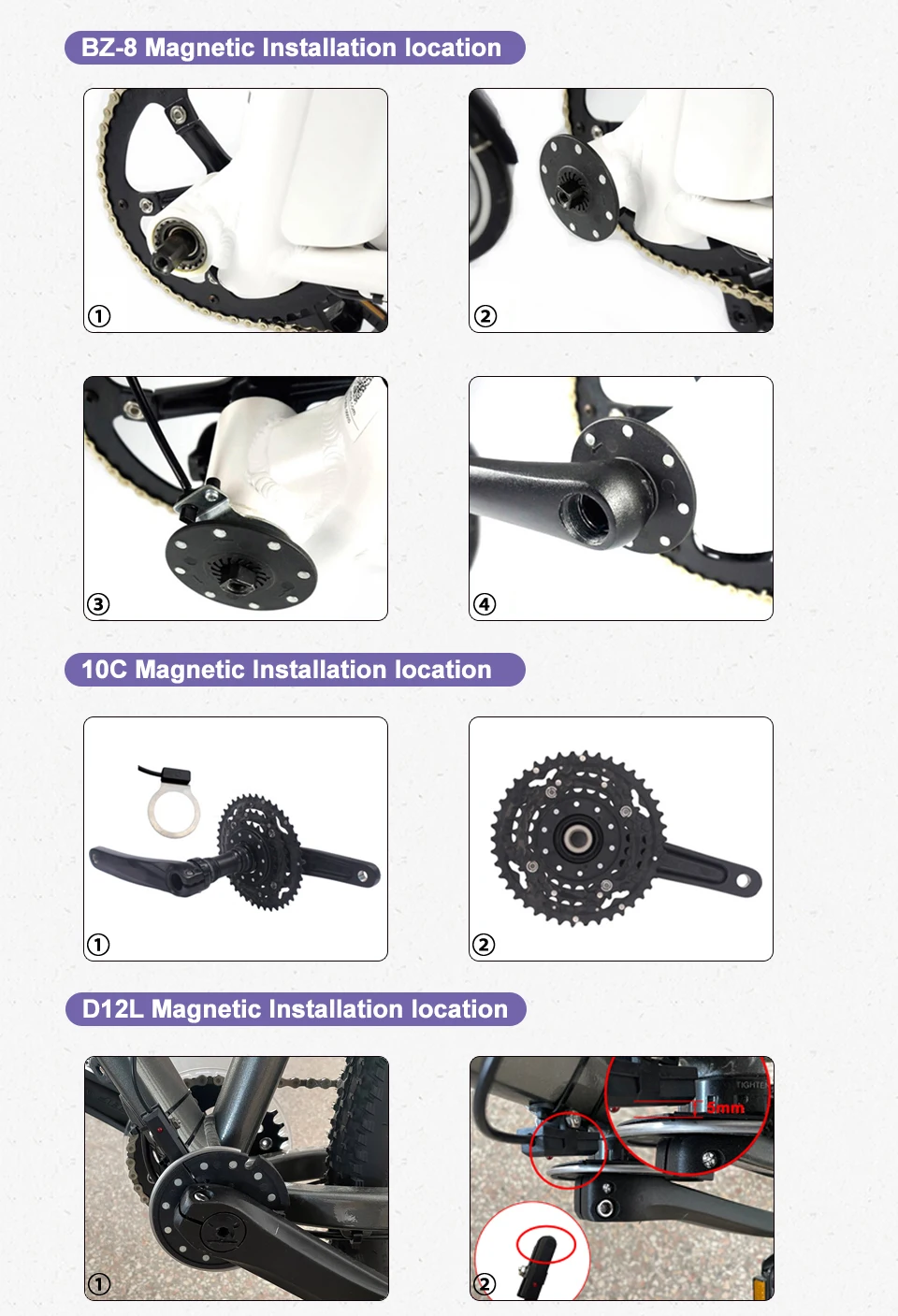 Description Picture 5 of itemEbike PAS Electric Bike Pedal Assist Sensor 8 10 12 Magnetic KT PAS Bicycle Accessories