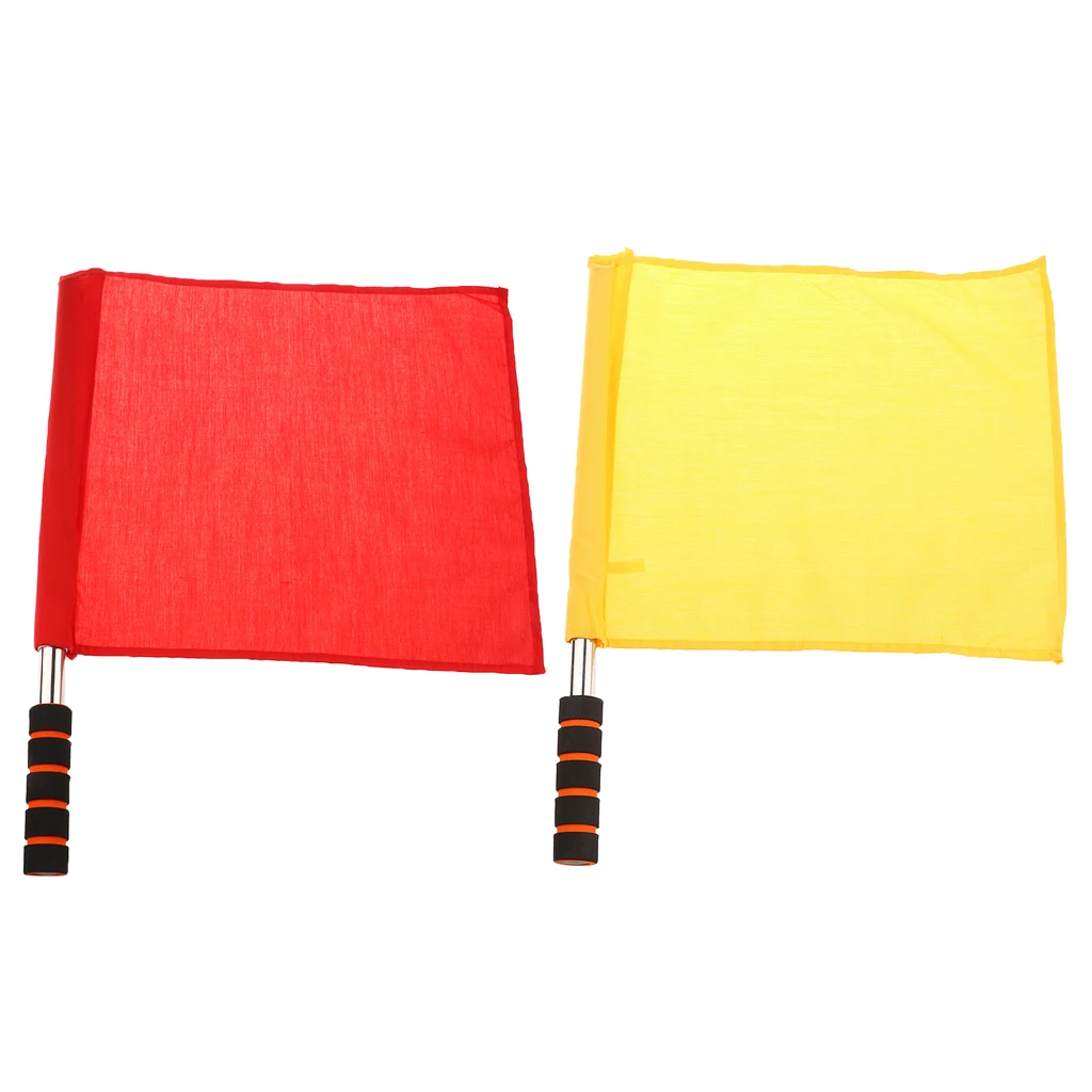2pcs спортивные Linesman флаги 37x33 cm футбольные флажки рефери