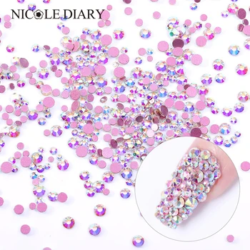 

1 Bag Multi-size Glass Nail Rhinestones For Nails Art Decorations Crystals Strass Charms Partition Mixed Size Rhinestone