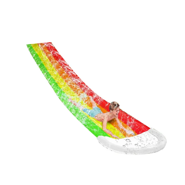Interesting Summer Water Spraying Slide Rainbow Bright Color Outdoor Party Happy Game Activity Lawn Heat Escape Accessories 5