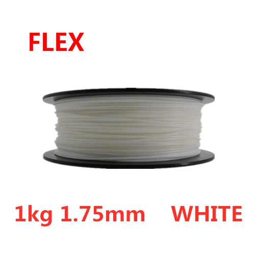 1kg WHITE Post from Russia!YouSu FLEX High Quality 1.75mm 0.5kg/1kg FLEX 3d printer filament 3d filament 3d printer materials - Цвет: 1kg WHITE