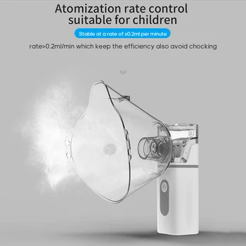 

Portable Handheld Nebulizer Atomizer Autoclean Inhaler Ultrasonic Mesh Nebulizer Inhalator Mini for Kids & Adults Nebulizador