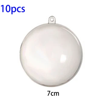 

10x DIY Clear Glass Balls Fillable Box Baubles Xmas Tree Hanging Ornament Decor