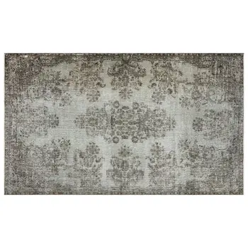 

Handmade Gray Vintage Overdyed Turkish Area Rug 174x285 Cm-5'9''X9'4''