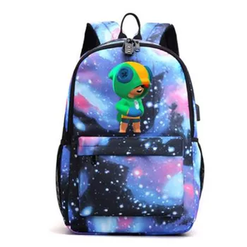 

Waterproof USB Charging School Bag Print Spike Leon Backpacks for Teenager Men Women Travel Laptop Backpack School Backpack Bag