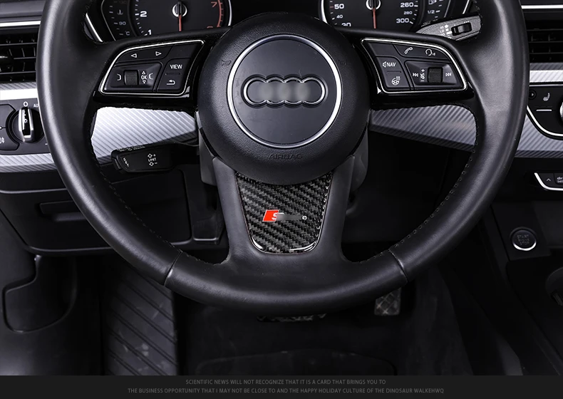 Наклейки на руль из настоящего углеродного волокна для Audi A4L Q5L A3 A5 Q2L B8 B9 аксессуары для интерьера авто украшения