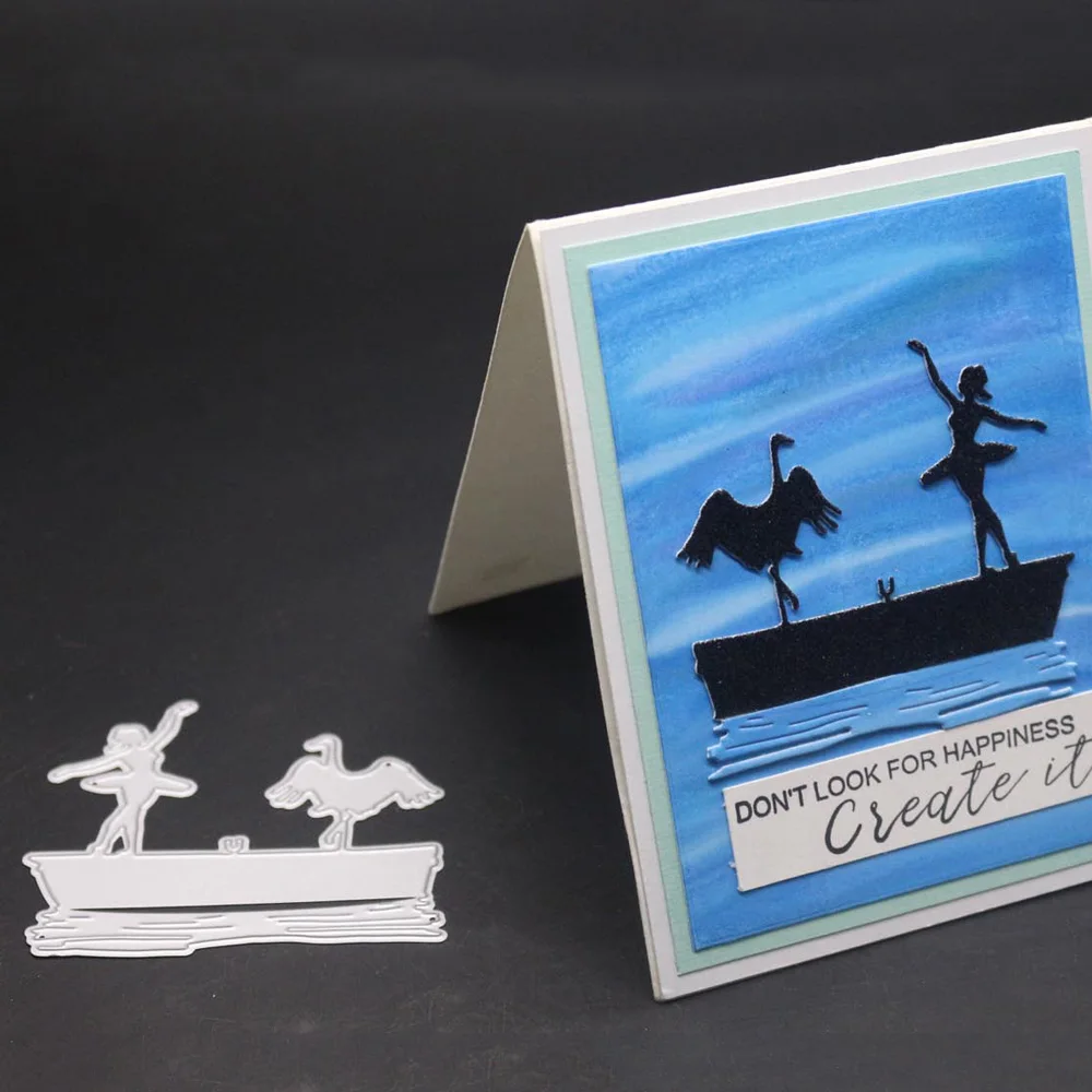 Лебедь девушка танцевальная Рамка Металлическая резка штампы Troqueladora Пирс