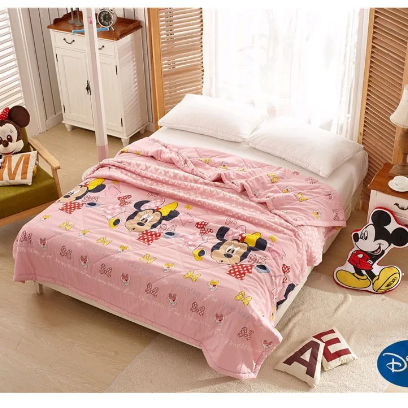 Disney лето осень Минни Маус одеяло тонкий Стёганое одеяло мягкий мультфильм для детей девочка на кровать диван Дети Рождественские подарки